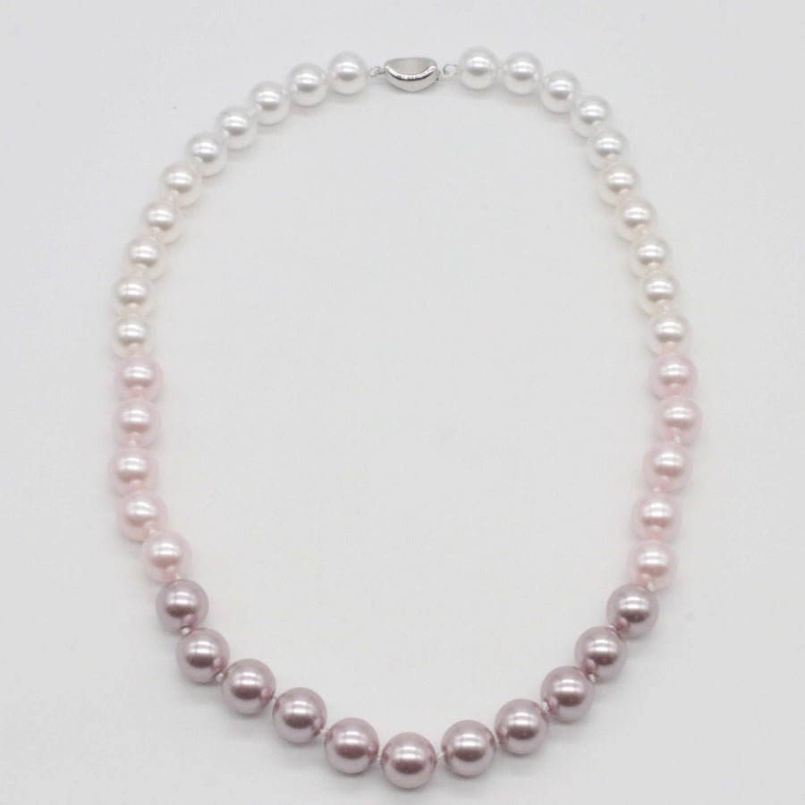 Progressive Color Shell Pearl Necklace