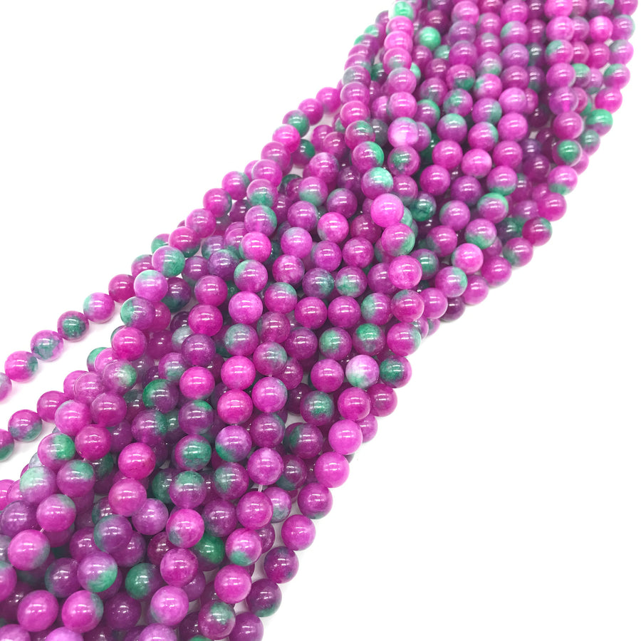 8 mm Muti-color Jade Loose Beads Stand