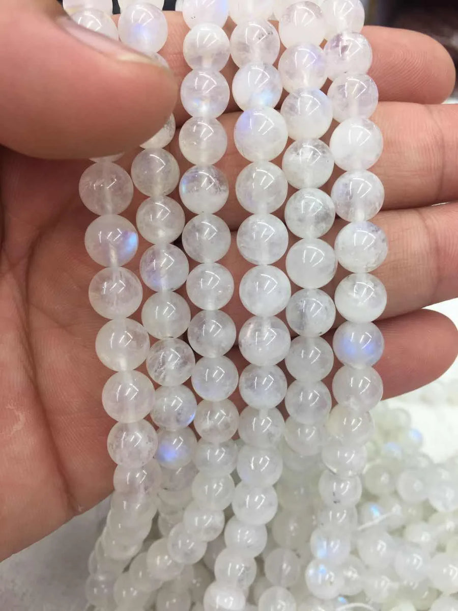 High Quality Moonstone Round Natural Bead 15 Inch Strand Price For 5 Strands
