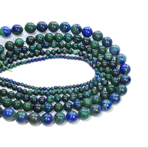 Natural Lapis Lazuli Malachite Azurite Agates Stone Beads 15.5 Inch Strand Price For 5 Strands
