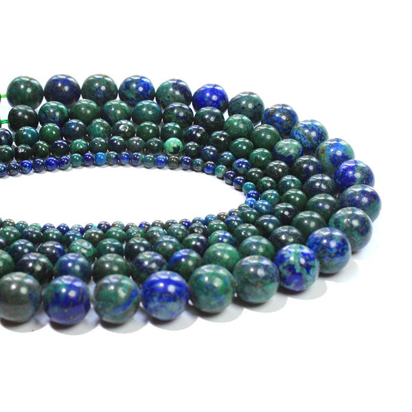 Natural Lapis Lazuli Malachite Azurite Agates Stone Beads 15.5 Inch Strand Price For 5 Strands