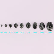 Natürlicher ovaler Seraphinit-Cabochon in voller Größe, Preis für 10 Stück