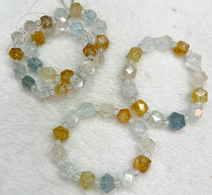 Bracelet of natural stone beads of topaz attracting stones