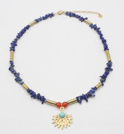 Bohemia Exotic Charm Attractive Gemstone Beads Necklace Price For 5 PCS GNK004