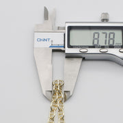 6x9MM Messingschnallenkette 1,3 mm dicker Draht vergoldet für Schmuckdesign