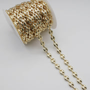 corrente da liga de 10x13MM espessura de 4 milímetros com ouro do fio de 2x9 milímetros chapeado para o projeto da joia