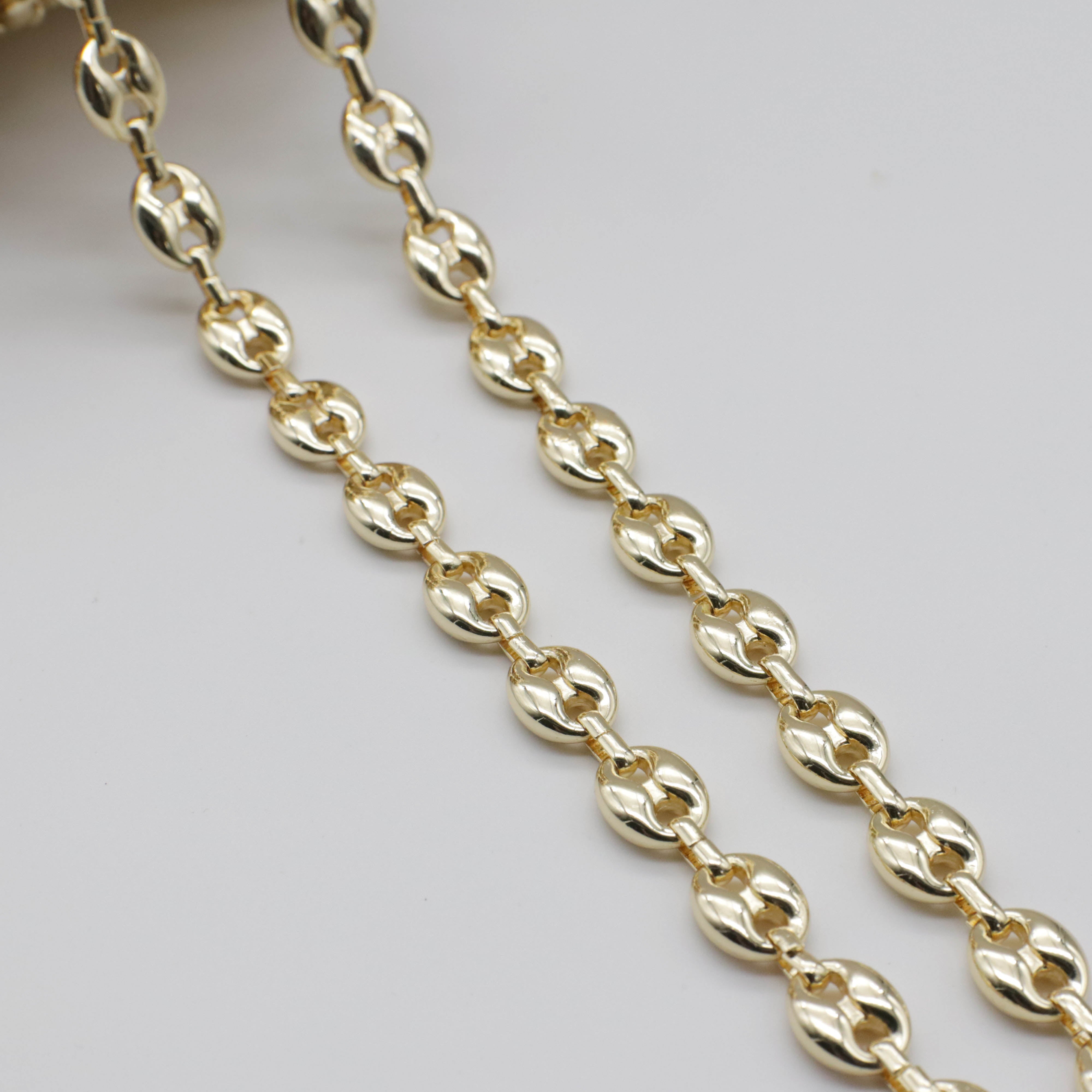 10x13MM Alloy Chain 4 mm Thickness Width 2x9 mm Link Wire Gold Plated