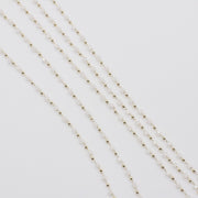 2.5MM Crystal Square Bead With 2 mm Brass  beads Chain Gold Plated For Jewelry Design