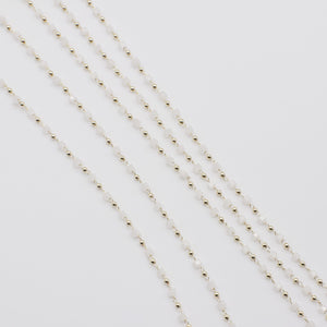2.5MM Crystal Square Bead With 2 mm Brass  beads Chain Gold Plated For Jewelry Design