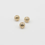 10 mm Brass Hollow Beads For Summer Jewelry Western Style Material