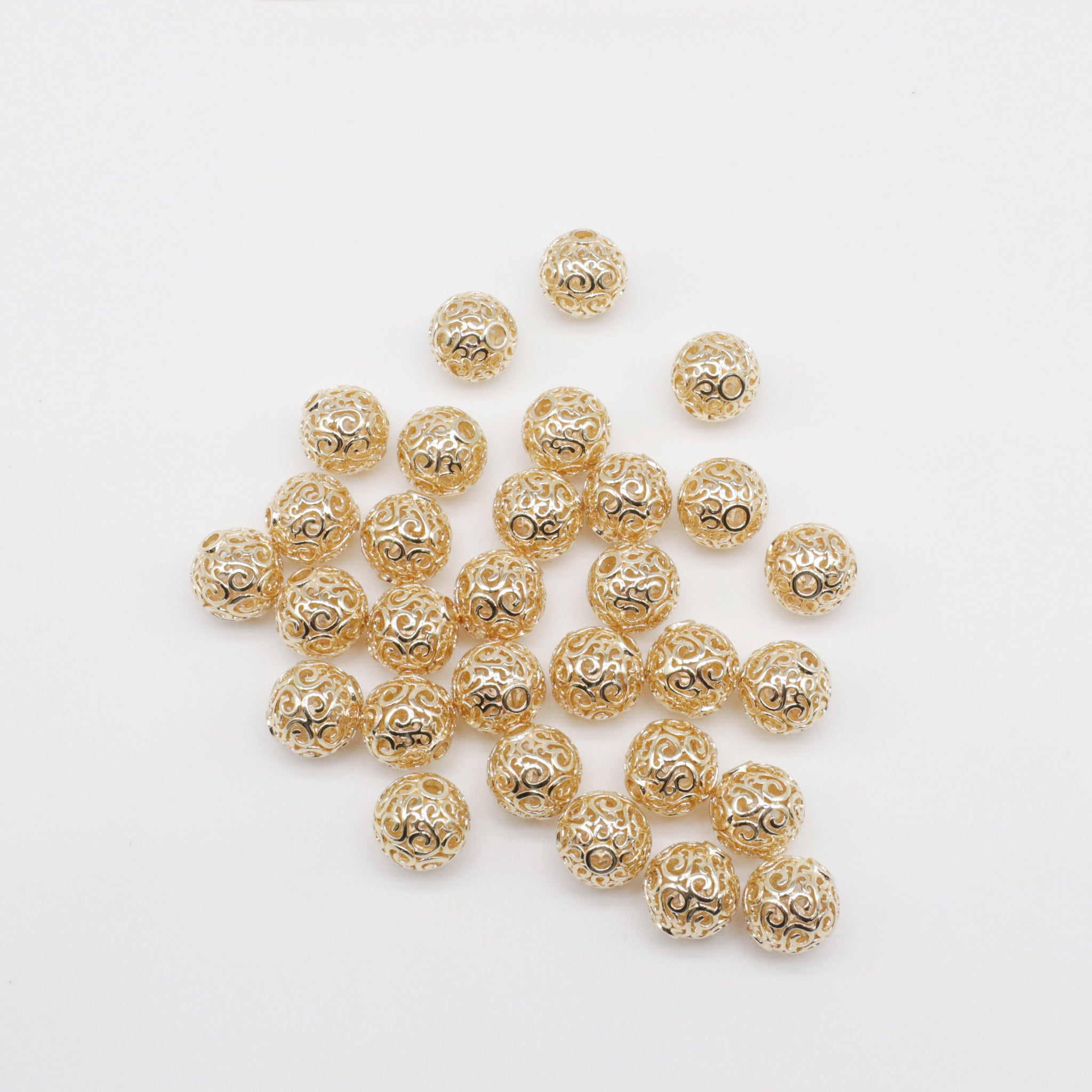 12 mm Brass Beads For Summer Jewelry Western Style Material