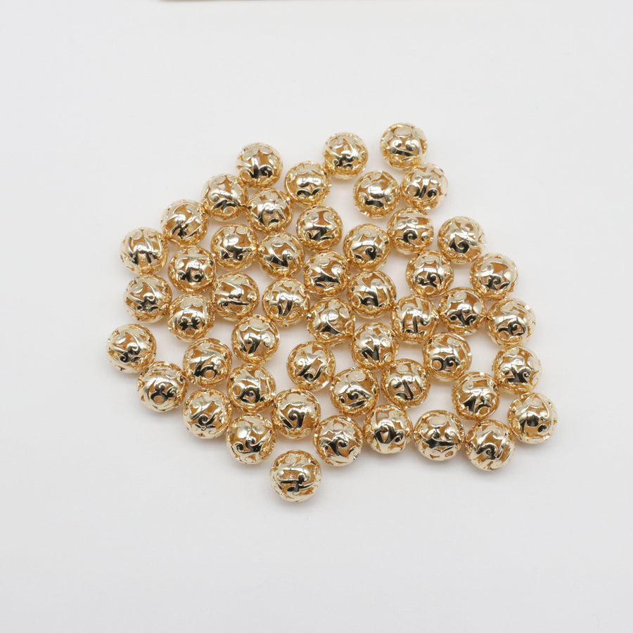 Grânulos ocos de bronze de 10 mm para o material ocidental do estilo da joia do verão