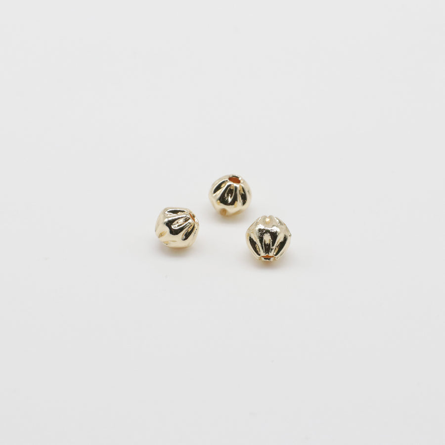 Grânulos ocos e de abóbora de latão de 8 mm para material de estilo ocidental de joias de verão
