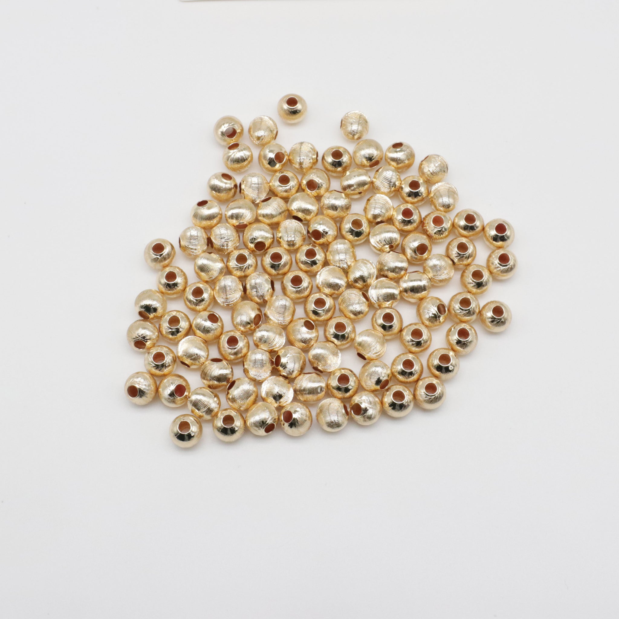 8 MM 10 MM Round  Cat Eye Brass Beads With Gold Plated For Jewelry Design Material