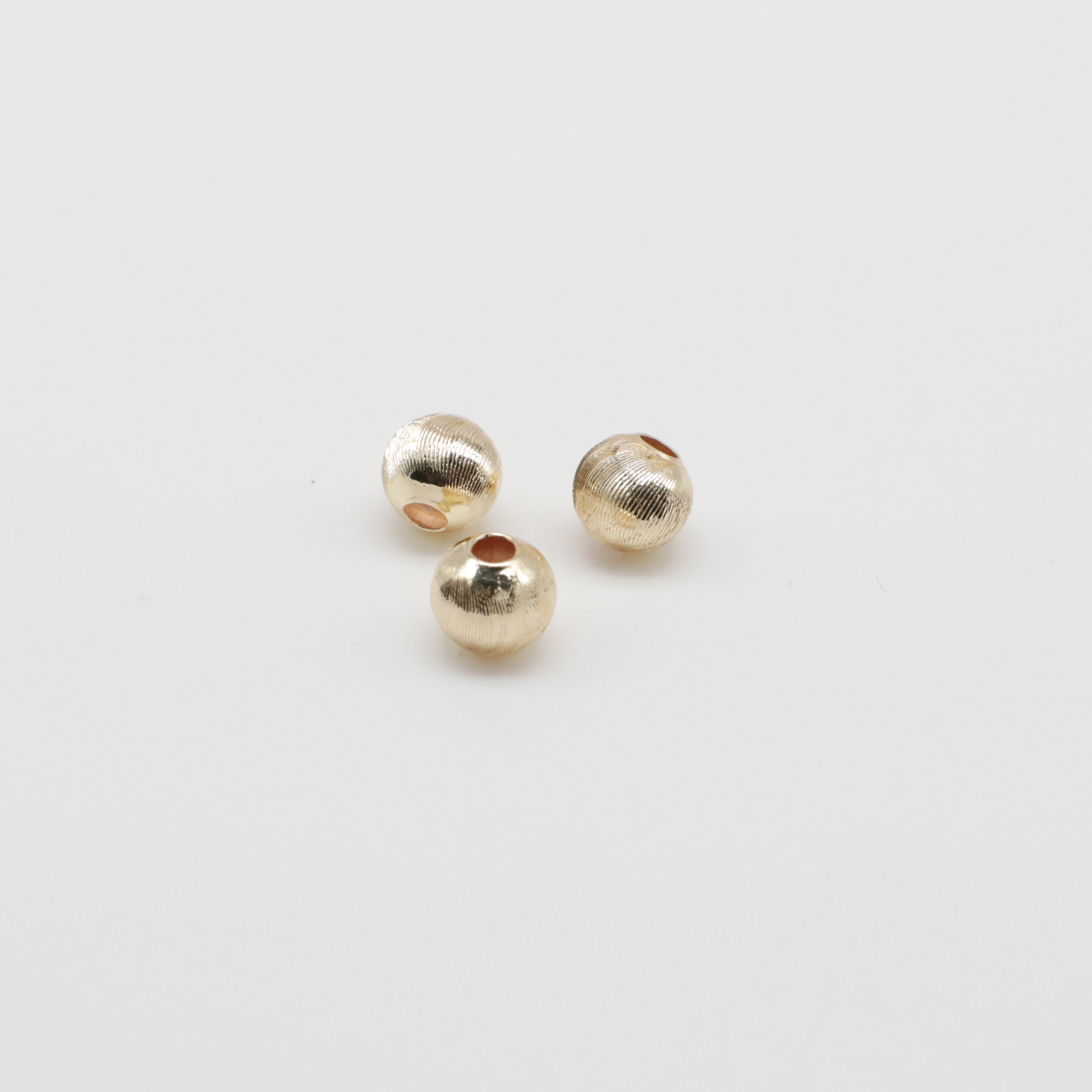 8 MM 10 MM Round  Cat Eye Brass Beads With Gold Plated For Jewelry Design Material