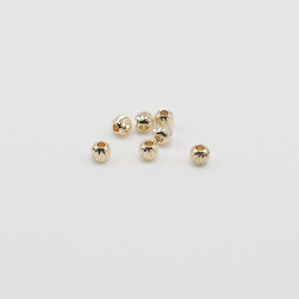 2-3-4 MM Watermelon Brass Bead With Gold Plated