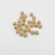 8 MM 10 MM Big hole Brass Bead With Gold Plated