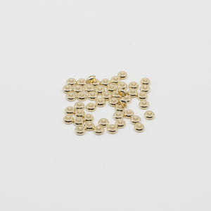 3-4-5-6 MM Brass Wheel Spacer Divider Beads With Gold Plated