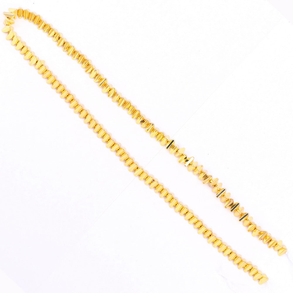 Contas de hematita triangular de 6 mm para preço de design de joias para 5 fios