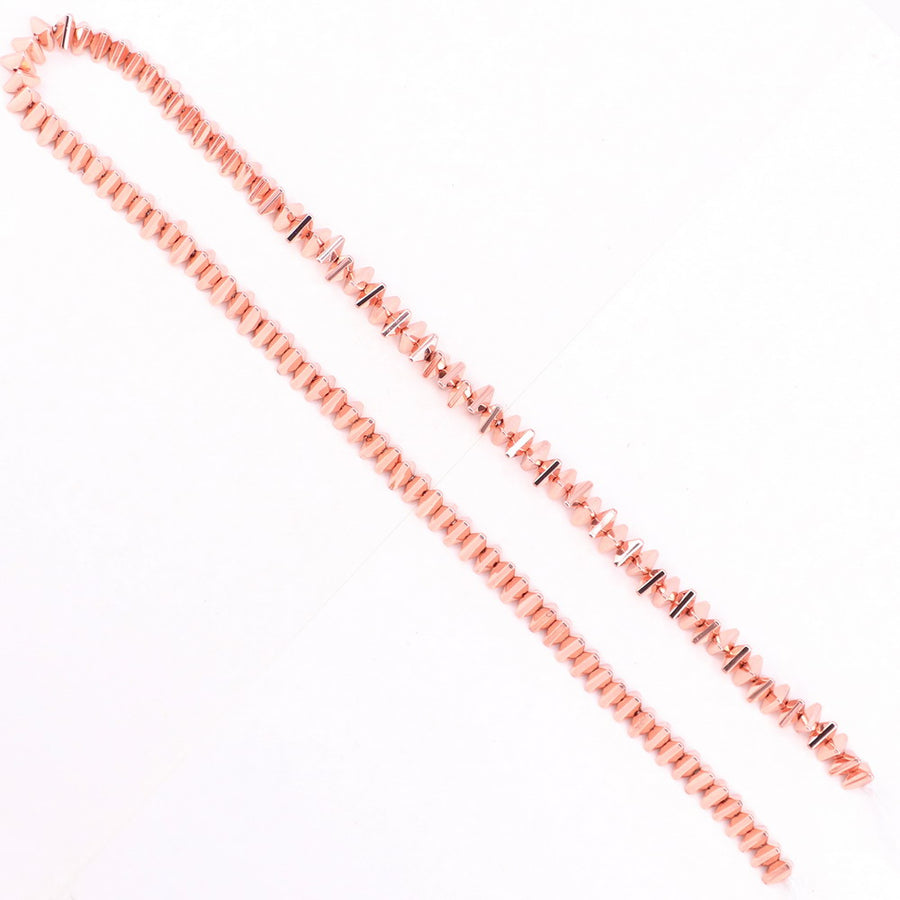 Contas de hematita triangular de 6 mm para preço de design de joias para 5 fios