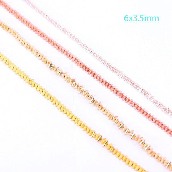 6 MM Triangle Hematite Beads For Jewelry Design Price For 5 Strands