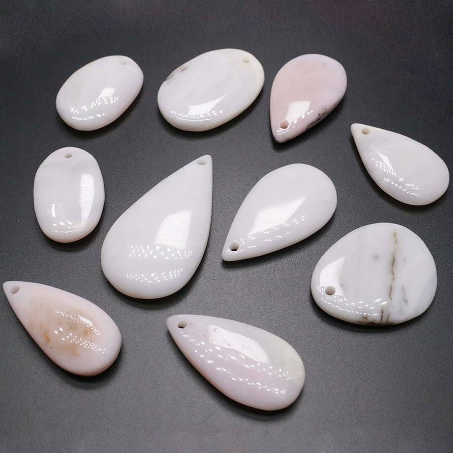 Todos os tipos de pingentes de pedra natural em formato irregular para colar design estilo livre gota de água dentes ovais preço por 10 peças