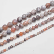 Pink Botswana Agate Round Strand Beads In Size 4mm 6mm 8mm 10mm