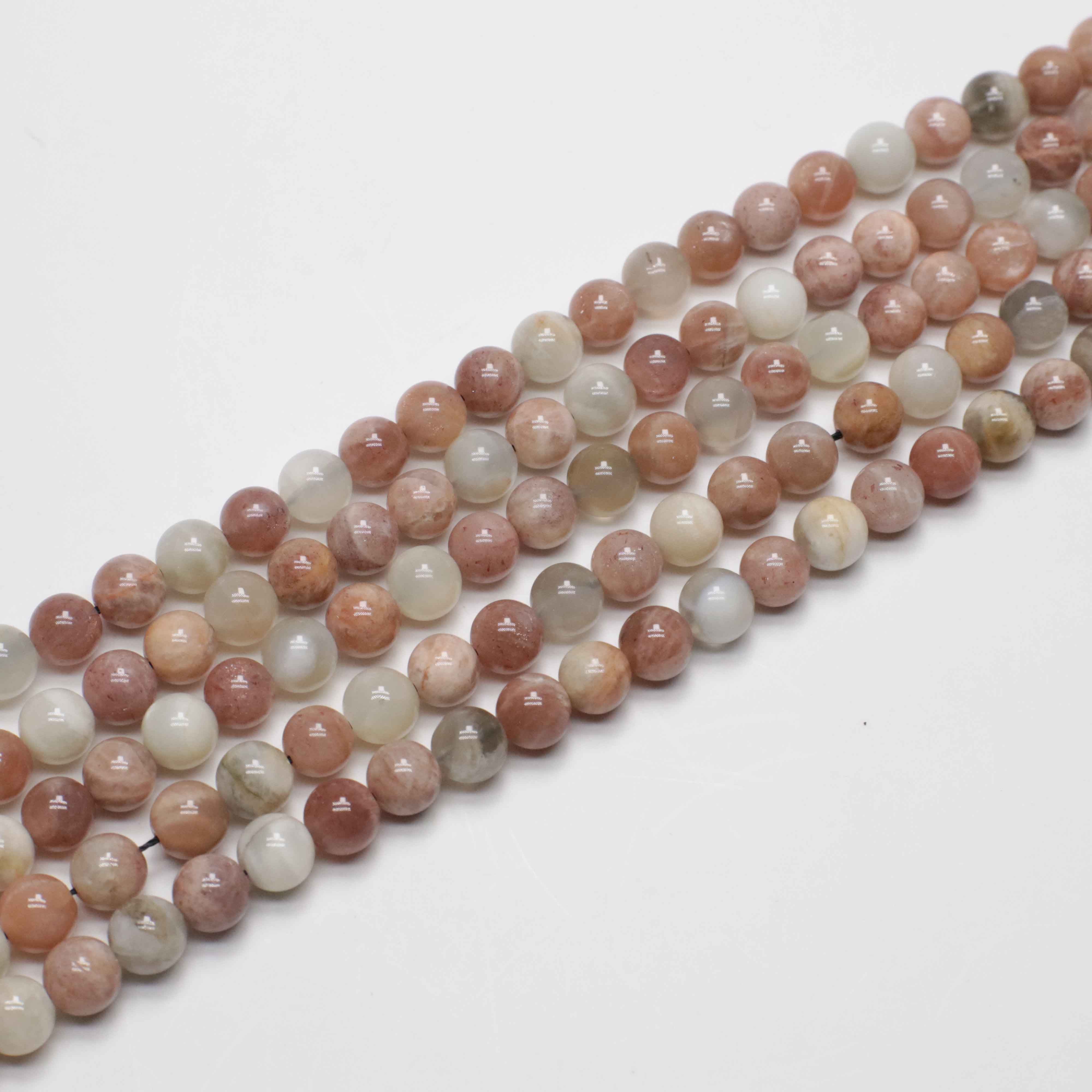 Colorful Moon Stone Round Strand Beads In 6mm And 8mm