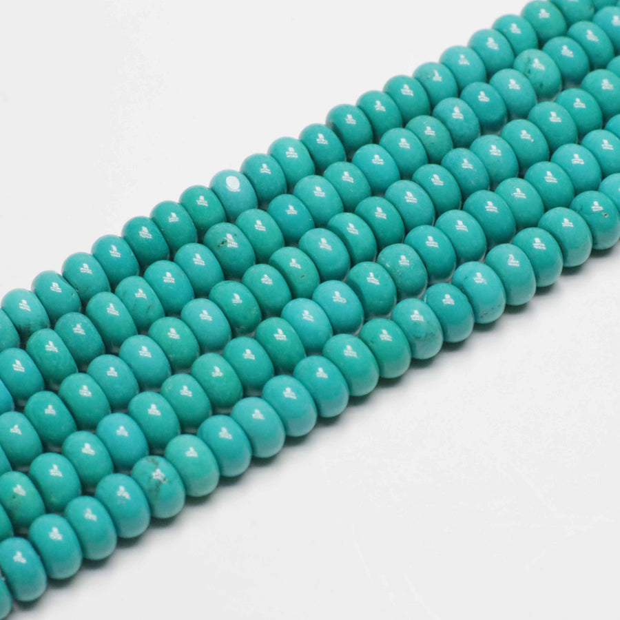 Round Roundel Natural Magnesite In Dyed Color Strand Beads In Size 5x8 mm