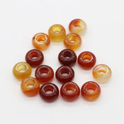 8x14 MM Roundel Stone Beads Big Hole in 6 MM Price For 10 PCS
