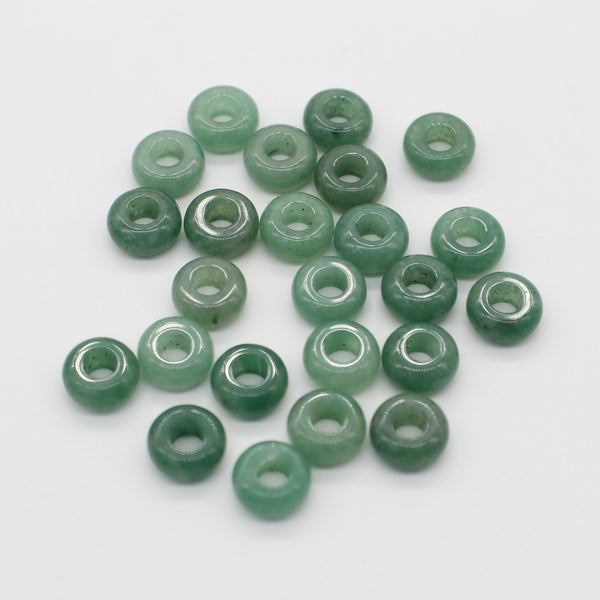 6x12 MM Roundel Stone Beads Big Hole in 5 MM Price For 10 PCS
