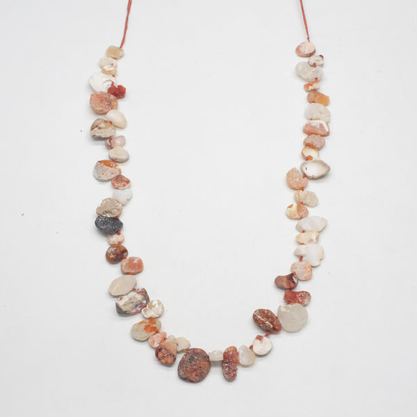 Natural Fire Opal Raw Necklace Strand