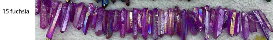 Pingente banhado a cristal natural multicolorido