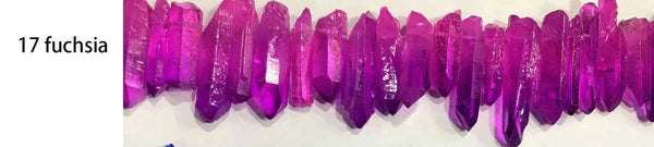 Pingente de cristal natural banhado a várias cores