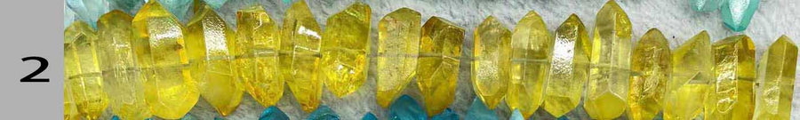 Pendentif plaqué cristal naturel multicolore