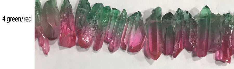 Pendentif en cristal naturel plaqué multicolore