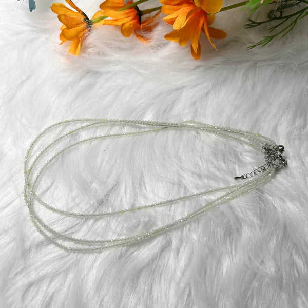 2mm 3mm Natural Stone Cubic Zircon Faceted Fashion Necklace choker