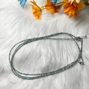 2 mm 3 mm Naturstein, kubischer Zirkon, facettiert, modische Halskette