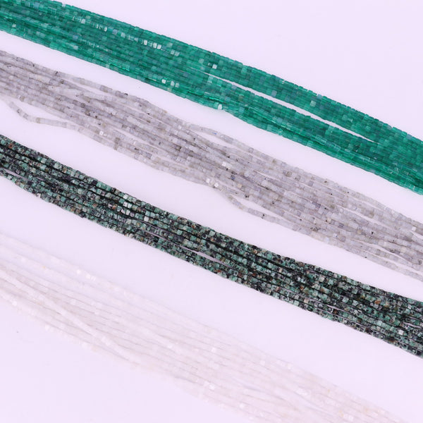 2X2X2 MM  Cubic  Square Narutal Stone Strand For Jewelry DIY Material Loos Beads: price for per 5 strands