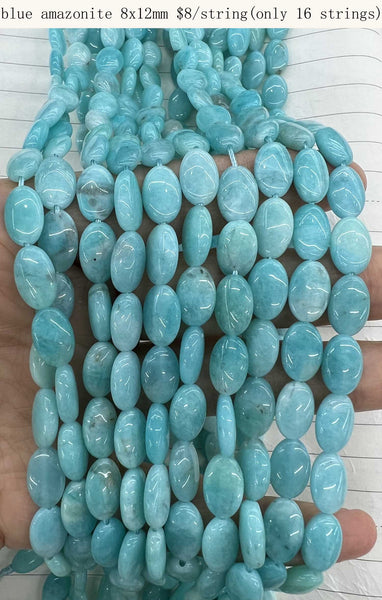 Natural Stone Oval Beads