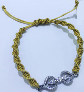 Bracelet of sterling silver metal shambaba adjustable bracelet