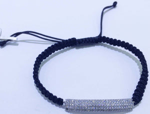 Bracelet of sterling silver metal shambala adjustable bracelet