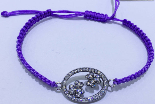 Bracelet of sterling silver metal shambala strechy bracelet