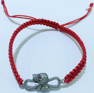 Bracelet de bracelet extensible shambala en argent sterling