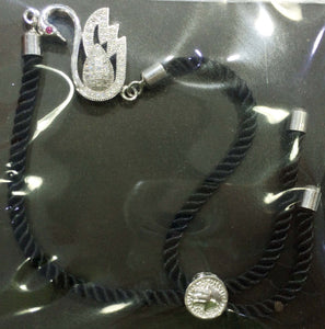 Bracelet de bracelet réglable en métal argent sterling