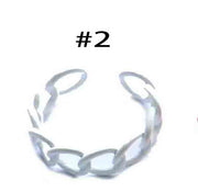 Enamel Chain Link Adjustable Finger Ring