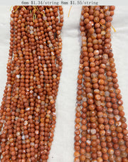 Faceted Multi Color Agate Beads Strands:our price is for per 5 strands