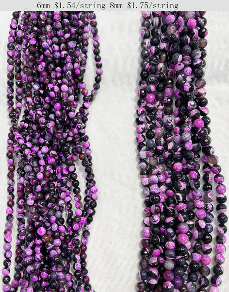Faceted Multi Color Agate Beads Strands: our price is for per 5 strands