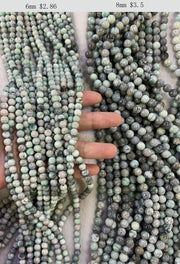 Brins de perles d'agate craquelée lisse