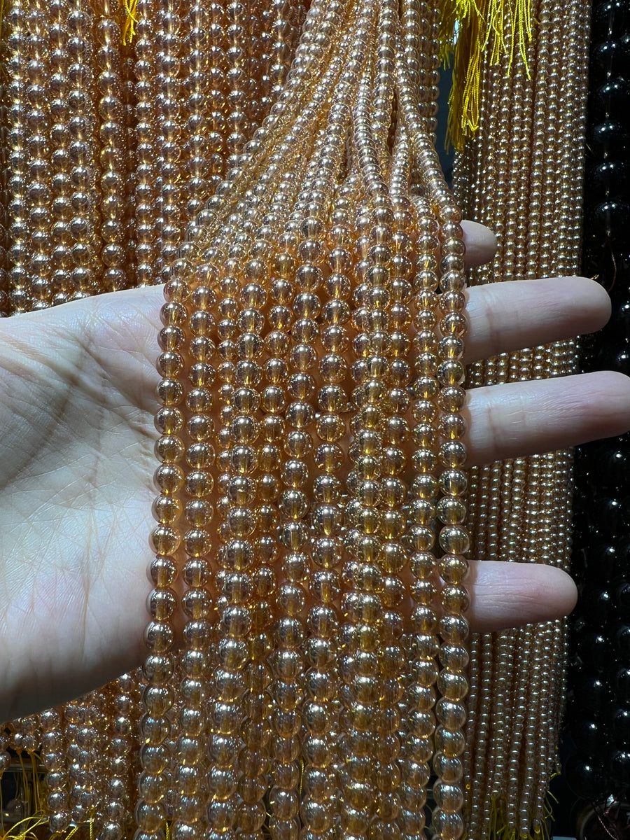 Bella pietra preziosa cysatal naturale placcata lucida fili di perle sciolte